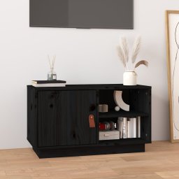 Gossi comoda tv, negru, 70x34x40 cm, lemn masiv de pin