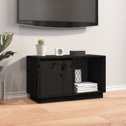 Gossi comoda tv, negru, 74x35x44 cm, lemn masiv de pin