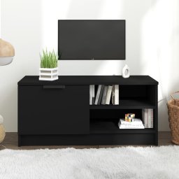 Gossi comoda tv, negru, 80x35x36,5 cm, lemn prelucrat