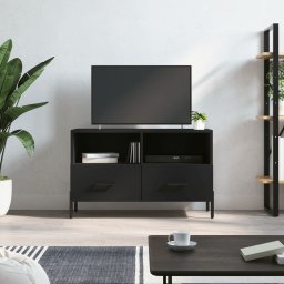 Gossi comoda tv, negru, 80x36x50 cm, lemn prelucrat