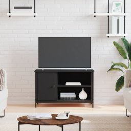 Gossi comoda tv, negru, 80x40x50 cm, lemn prelucrat