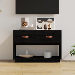Gossi comoda tv, negru, 90x40x60 cm, lemn masiv de pin