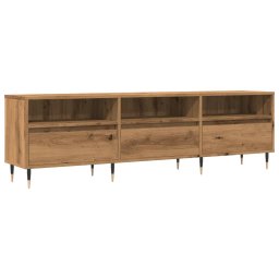Gossi comoda tv, stejar artizanal, 150x30x44,5 cm, lemn prelucrat