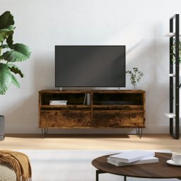 Gossi comoda tv, stejar fumuriu, 100x34,5x44,5 cm, lemn prelucrat