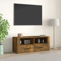 Gossi comoda tv, stejar fumuriu, 100x35x40 cm, lemn prelucrat