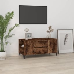 Gossi comoda tv, stejar fumuriu, 102x44,5x50 cm, lemn prelucrat