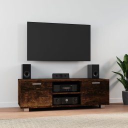 Gossi comoda tv, stejar fumuriu, 120x40,5x35 cm, lemn prelucrat