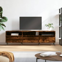 Gossi comoda tv, stejar fumuriu, 150x30x44,5 cm, lemn prelucrat
