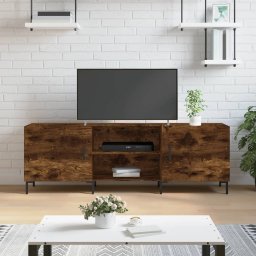 Gossi comoda tv, stejar fumuriu, 150x30x50 cm, lemn compozit