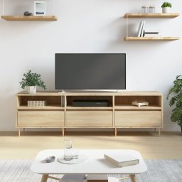 Gossi comoda tv, stejar sonoma, 150x30x44,5 cm, lemn prelucrat