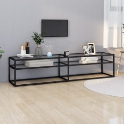 Gossi comoda tv, transparent, 180x40x40,5 cm, sticla securizata