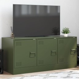 Gossi comoda tv, verde masliniu, 99x39x44 cm, otel