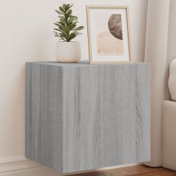 Gossi comode tv cu lumini led, 2 buc., gri sonoma, 40,5x35x40 cm