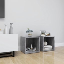 Gossi comode tv, 2 buc., gri beton, 37x35x37 cm, pal