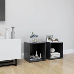 Gossi comode tv, 2 buc., gri, 37x35x37 cm, pal