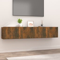 Gossi comode tv, 2 buc., stejar afumat, 80x30x30 cm lemn prelucrat