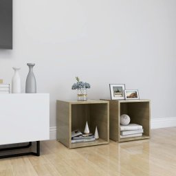 Gossi comode tv, 2 buc., stejar sonoma, 37x35x37 cm, pal