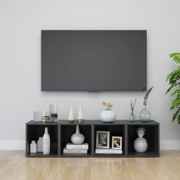 Gossi comode tv, 4 buc., gri extralucios, 37x35x37 cm, pal