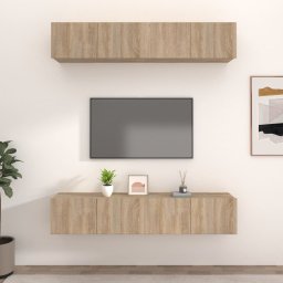 Gossi comode tv, 4 buc., stejar sonoma, 80x30x30 cm, lemn prelucrat