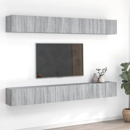 Gossi comode tv, 8 buc., gri sonoma, 60x30x30 cm, lemn prelucrat