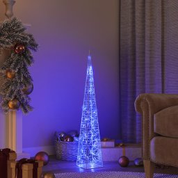 Gossi con de lumina cu led decorativ, albastru, 90 cm, acril