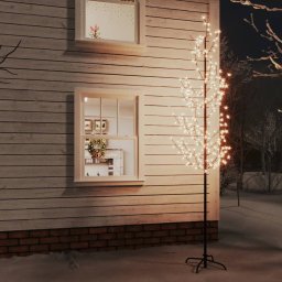Gossi copac cu flori de cires cu led, 368 led-uri alb calde, 300 cm