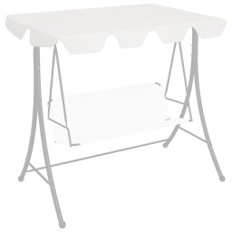 Gossi copertina de rezerva leagan gradina, alb, 188/168x145/110cm