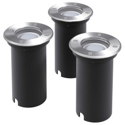 Gossi corpuri de iluminat led pentru sol, exterior, rotunde, 3 buc.