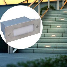 Gossi corpuri de iluminat trepte cu led, 2 buc., 44 x 111 x 56 mm