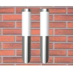 Gossi corpuri iluminat de perete, exterior, 2 buc, otel inoxidabil