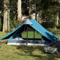 Gossi cort camping pentru 2 persoane, albastru, impermeabil