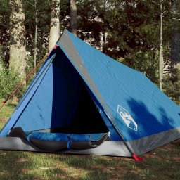 Gossi cort camping pentru 2 persoane, albastru, impermeabil