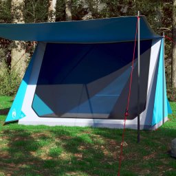 Gossi cort camping pentru 2 persoane, albastru, impermeabil