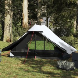 Gossi cort camping, 2 persoane, alb, tesatura opaca, impermeabil