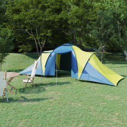 Gossi cort camping, 6 persoane, albastru si galben