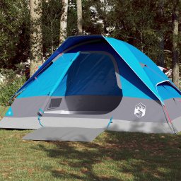 Gossi cort de camping cupola pentru 4 persoane, albastru, impermeabil