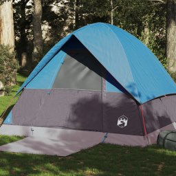 Gossi cort de camping cupola pentru 4 persoane, albastru, impermeabil