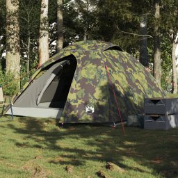 Gossi cort de camping cupola pentru 4 persoane, camuflaj, impermeabil