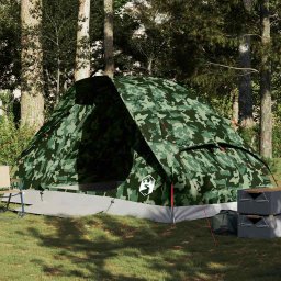 Gossi cort de camping cupola pentru 4 persoane, camuflaj, impermeabil