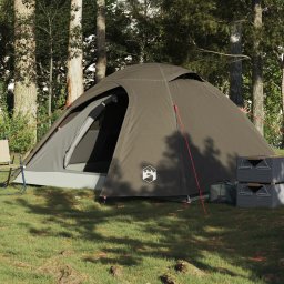 Gossi cort de camping cupola pentru 4 persoane, maro, impermeabil