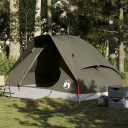 Gossi cort de camping cupola pentru 4 persoane, maro, impermeabil
