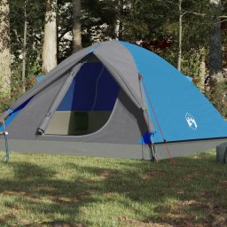 Gossi cort de camping cupola pentru 6 persoane, albastru, impermeabil