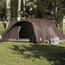 Gossi cort de camping cupola pentru 6 persoane, maro, impermeabil