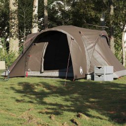Gossi cort de camping cupola pentru 6 persoane, maro, impermeabil