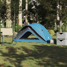Gossi cort de camping pentru 1 persoana, albastru, impermeabil