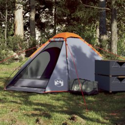 Gossi cort de camping pentru 2 persoane, gri/portocaliu, impermeabil