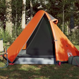 Gossi cort de camping pentru 2 persoane, gri/portocaliu, impermeabil