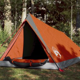 Gossi cort de camping pentru 2 persoane, gri/portocaliu, impermeabil