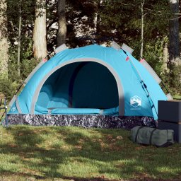 Gossi cort de camping pentru 2 persoane, setare rapida, albastru