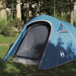 Gossi cort de camping pentru 3 persoane, albastru, impermeabil